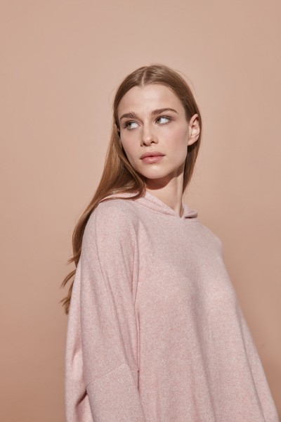Hoodie Cashmere Touch rose