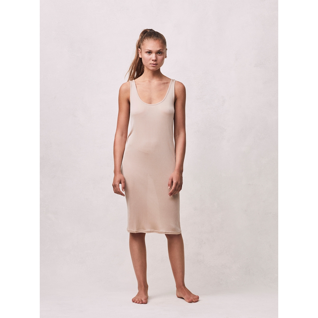 Seamless Basic Unterkleid Seide beige