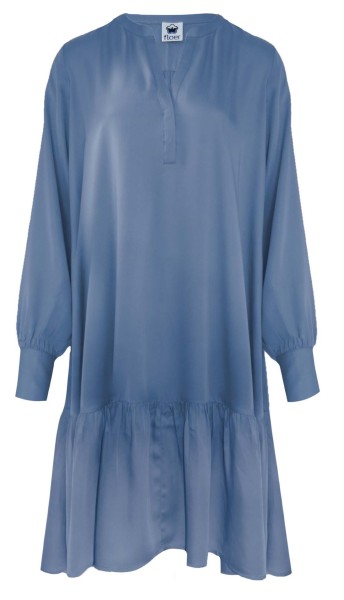Blusenkleid mit Volant blue