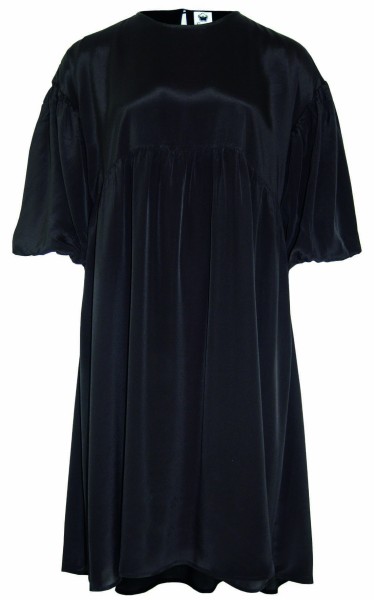 Blusenkleid mit Volant schwarz