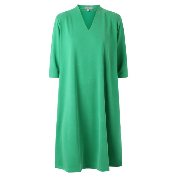 Kleid V-Ausschnitt kurz Arm Grün