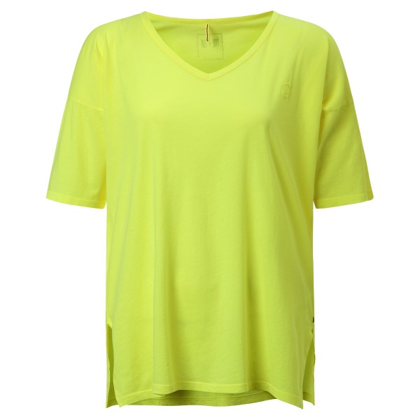 leichtes T-Shirt mit V-Neck neon gelb 1/2 Arm 